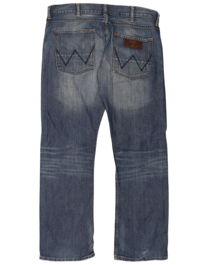 WRANGLER Mens Ace Straight Jeans W34 L30 Blue Cotton