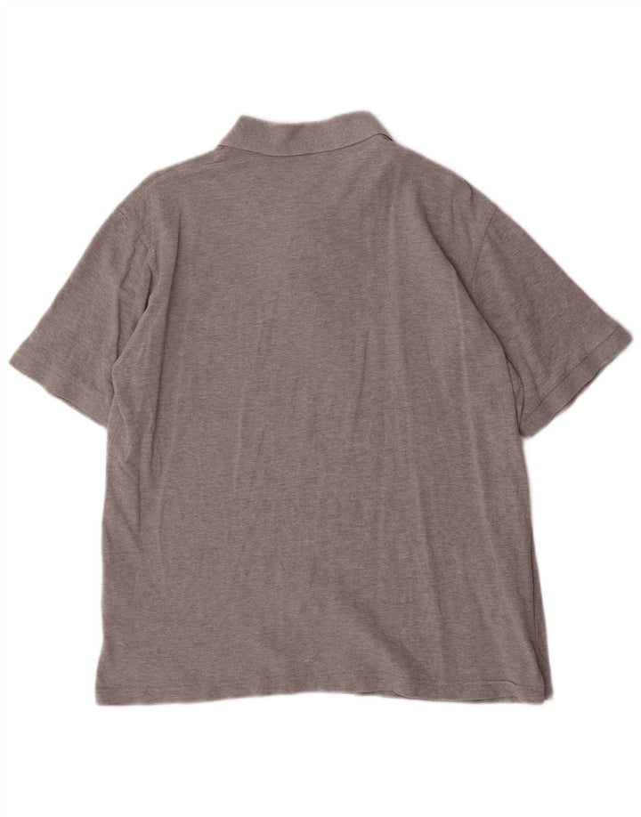 DOCKERS Mens Khakis Polo Shirt Medium Grey Flecked Cotton