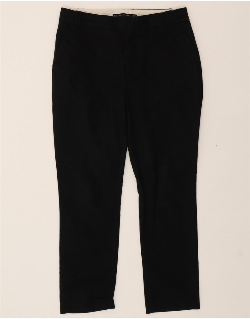 ZARA Womens Crop Straight Casual Trousers EU 38 Small W30 L27 Black Vintage Zara and Second-Hand Zara from Messina Hembry 