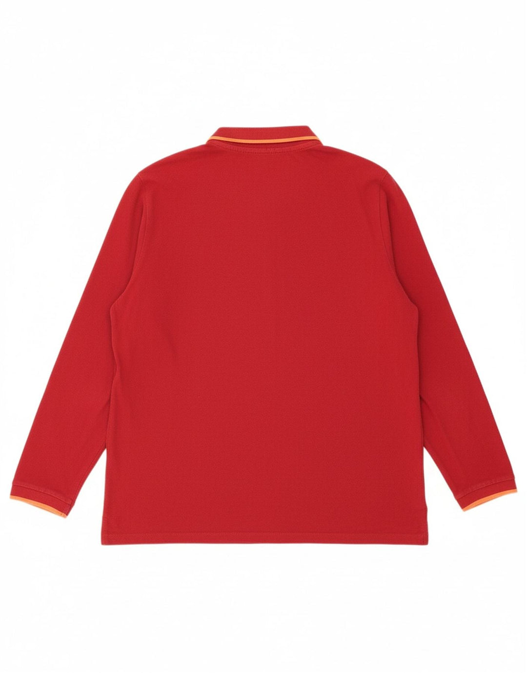 CHIEMSEE Mens Long Sleeve Polo Shirt 2XL Red Cotton
