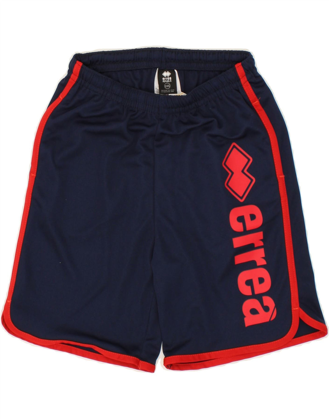 ERREA Womens Graphic Sport Shorts UK 2 2XS Navy Blue Polyester Vintage Errea and Second-Hand Errea from Messina Hembry 