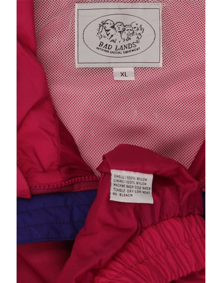 Bad Lands Mens Rain Jacket UK 42 XL Pink Colourblock Nylon