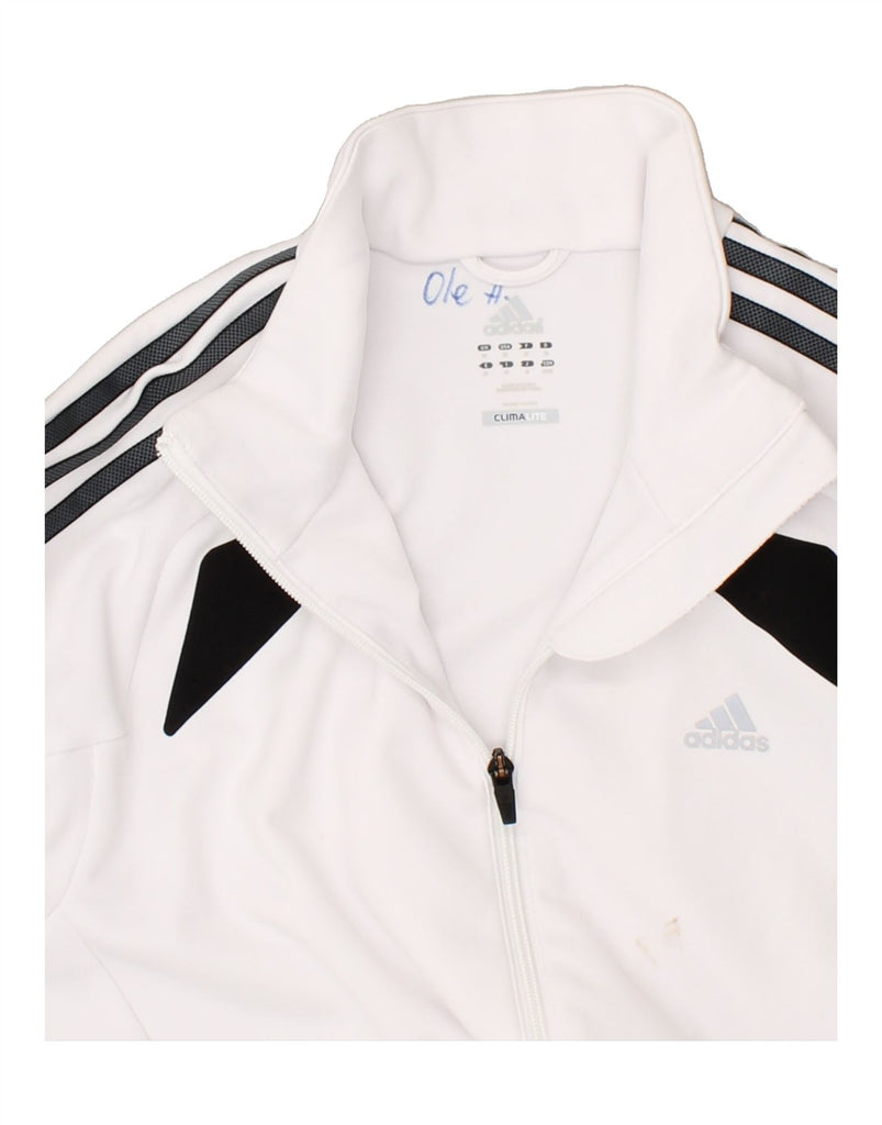 ADIDAS Mens Climalite Tracksuit Top Jacket Medium White Polyester | Vintage Adidas | Thrift | Second-Hand Adidas | Used Clothing | Messina Hembry 