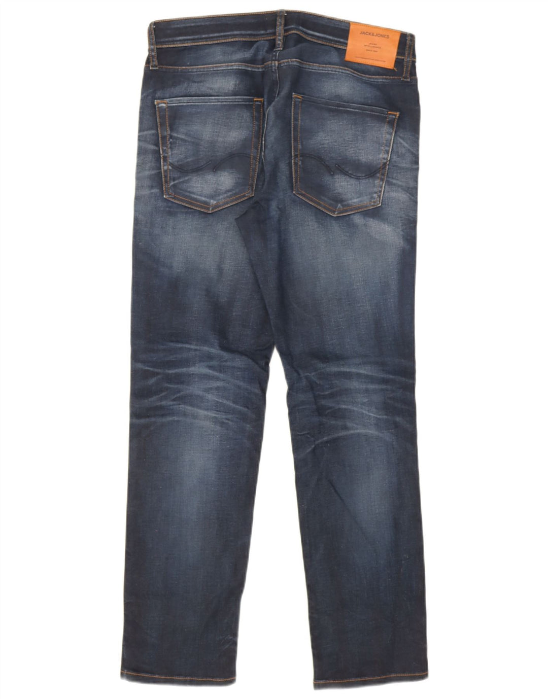 Jack & Jones Mens Tim Slim Straight Jeans W33 L30 Navy Blue