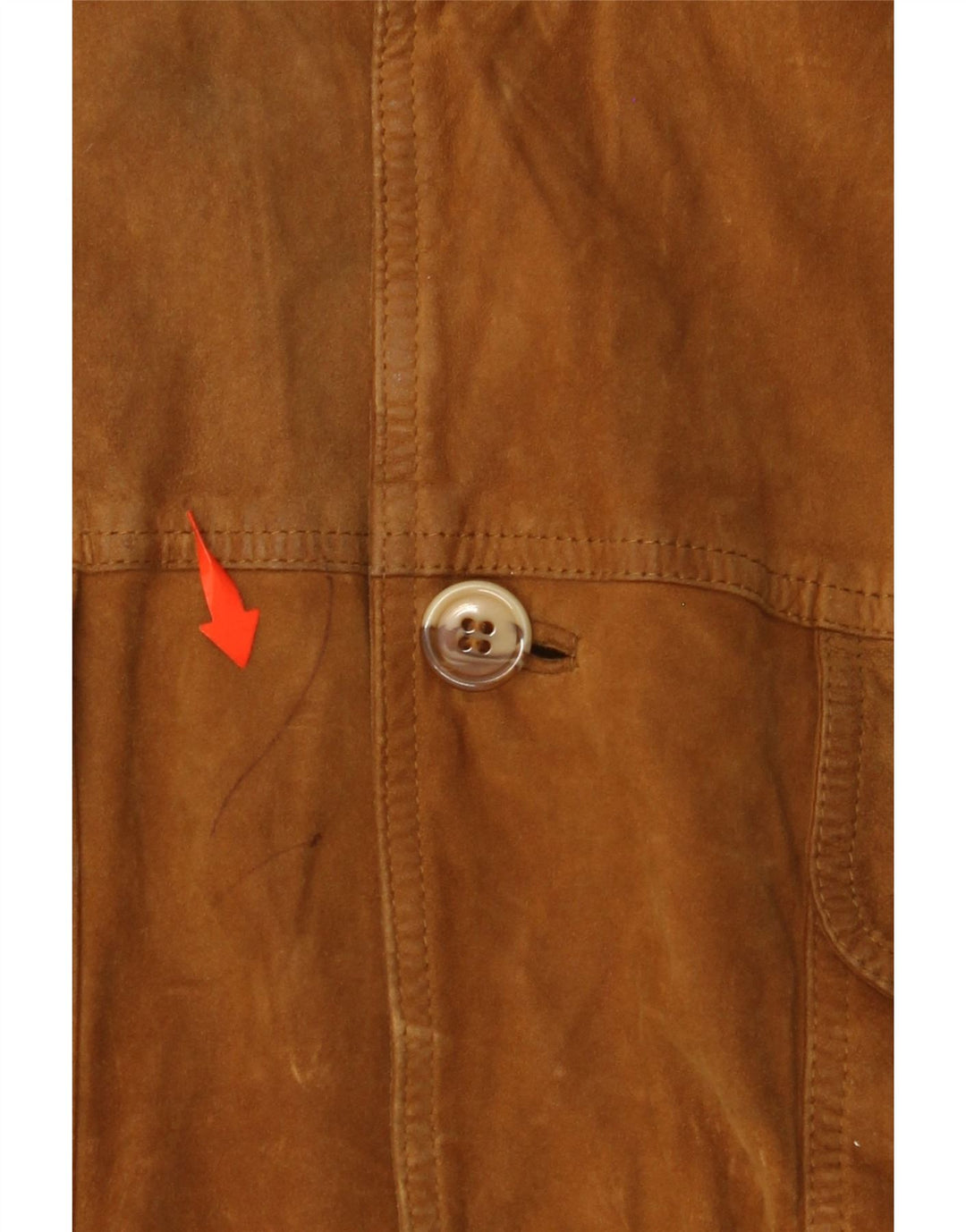 VINTAGE Mens Bomber Suede Jacket IT 54 2XL Brown Leather