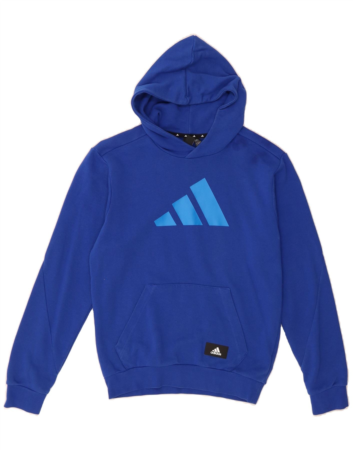 ADIDAS Herren Graphic Hoodie Pullover XS Blau Baumwolle Vintage