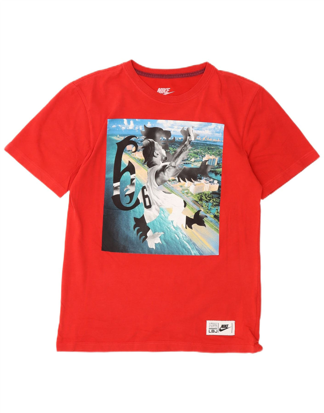Nike Mens Regular Fit Graphic T-Shirt Top Small Red Cotton