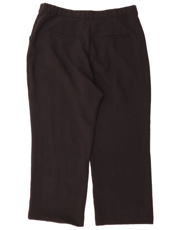Abercrombie & Fitch Womens High Waist Chino Trousers UK 18 XL W34 L30 Black