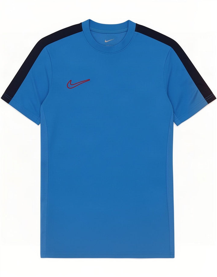 Nike Mens Dri Fit Slim T-Shirt Top Small Blue Colourblock Polyester