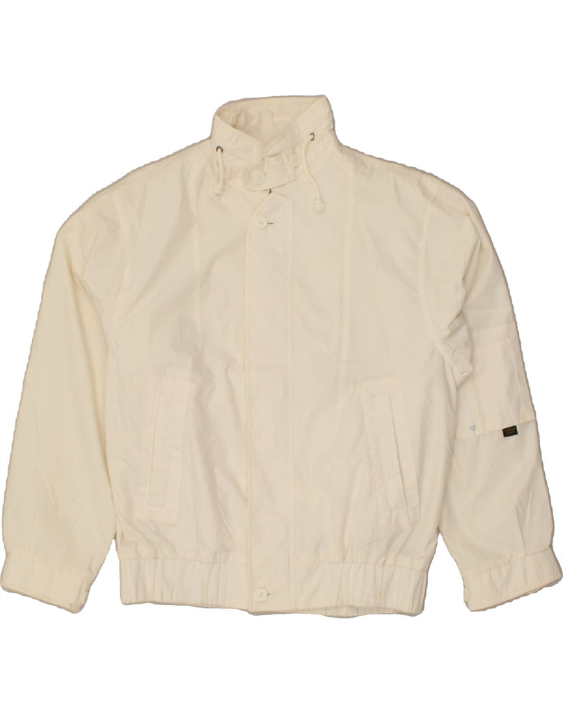 LONDON FOG Mens Loose Fit Bomber Jacket UK 38 Medium White Vintage London Fog and Second-Hand London Fog from Messina Hembry 