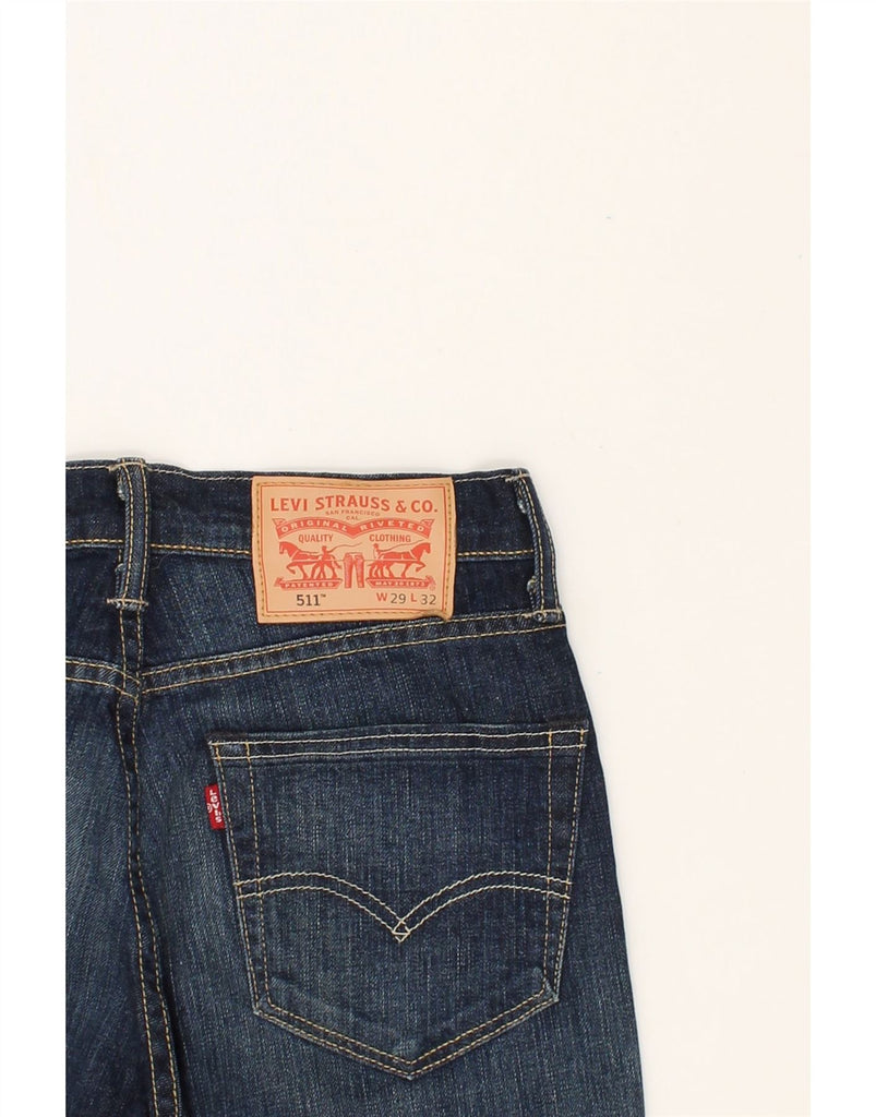 LEVI'S Mens 511 Slim Jeans W29 L32  Navy Blue Cotton | Vintage Levi's | Thrift | Second-Hand Levi's | Used Clothing | Messina Hembry 