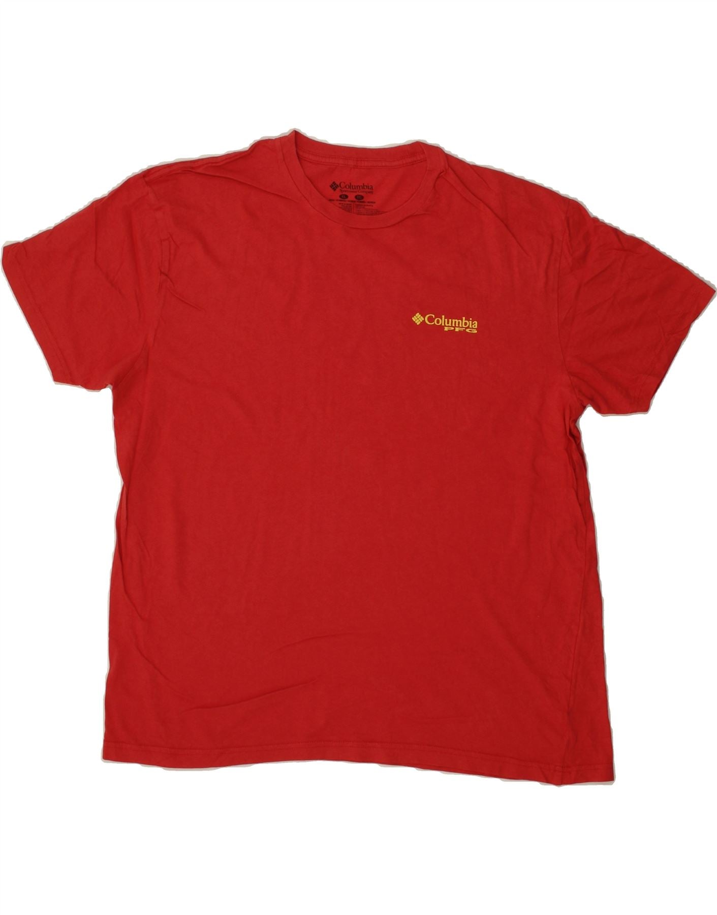 COLUMBIA Mens Big Tall Graphic T-Shirt Top XL Red Cotton