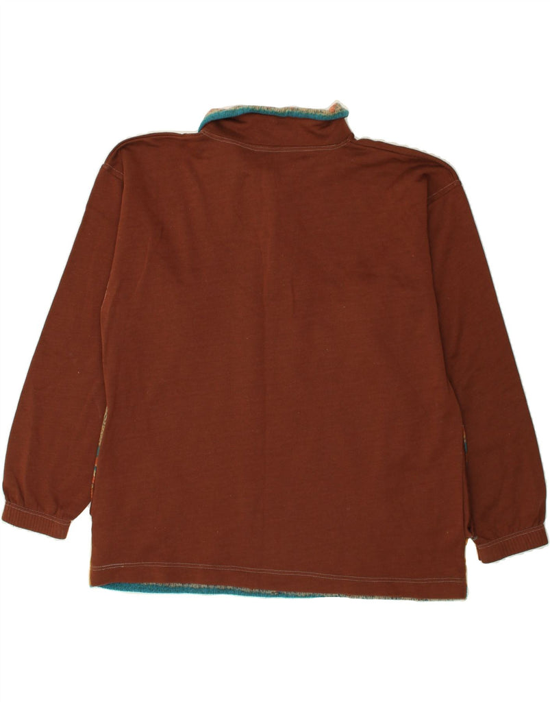 VINTAGE Mens Polo Neck Sweatshirt Jumper XL Brown Fair Isle | Vintage Vintage | Thrift | Second-Hand Vintage | Used Clothing | Messina Hembry 