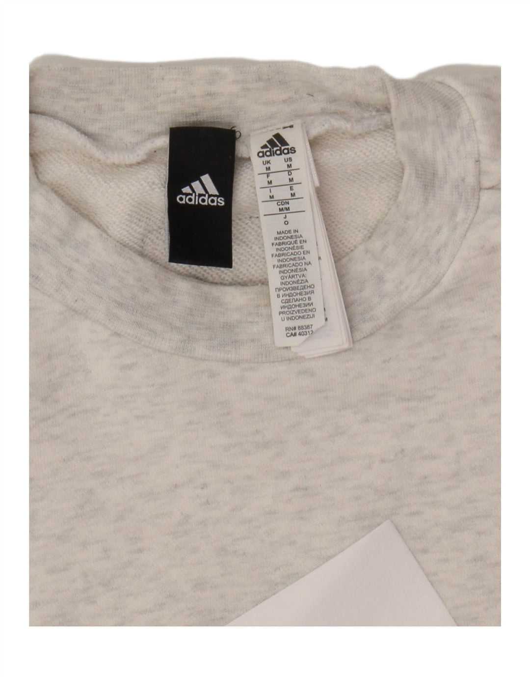 ADIDAS Womens Oversized Graphic Sweatshirt Jumper UK 14 Medium Grey Cotton