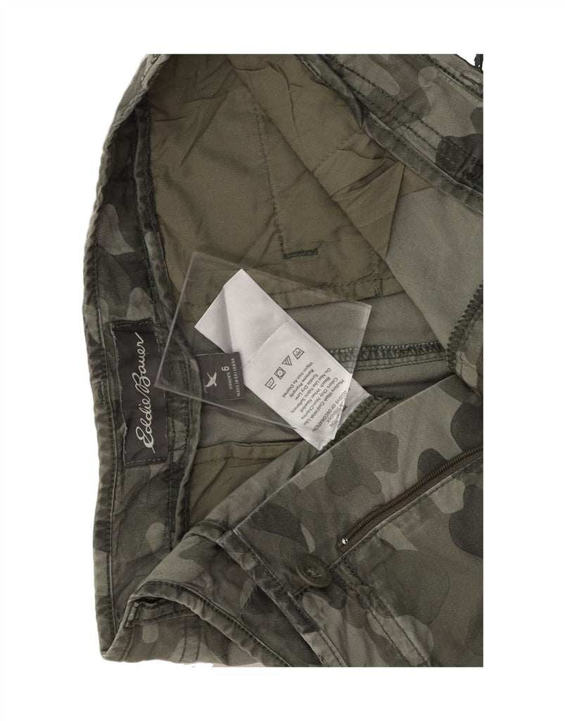 EDDIE BAUER Womens Chino Shorts US 6 Medium W32 Khaki Camouflage Cotton Vintage Eddie Bauer and Second-Hand Eddie Bauer from Messina Hembry 