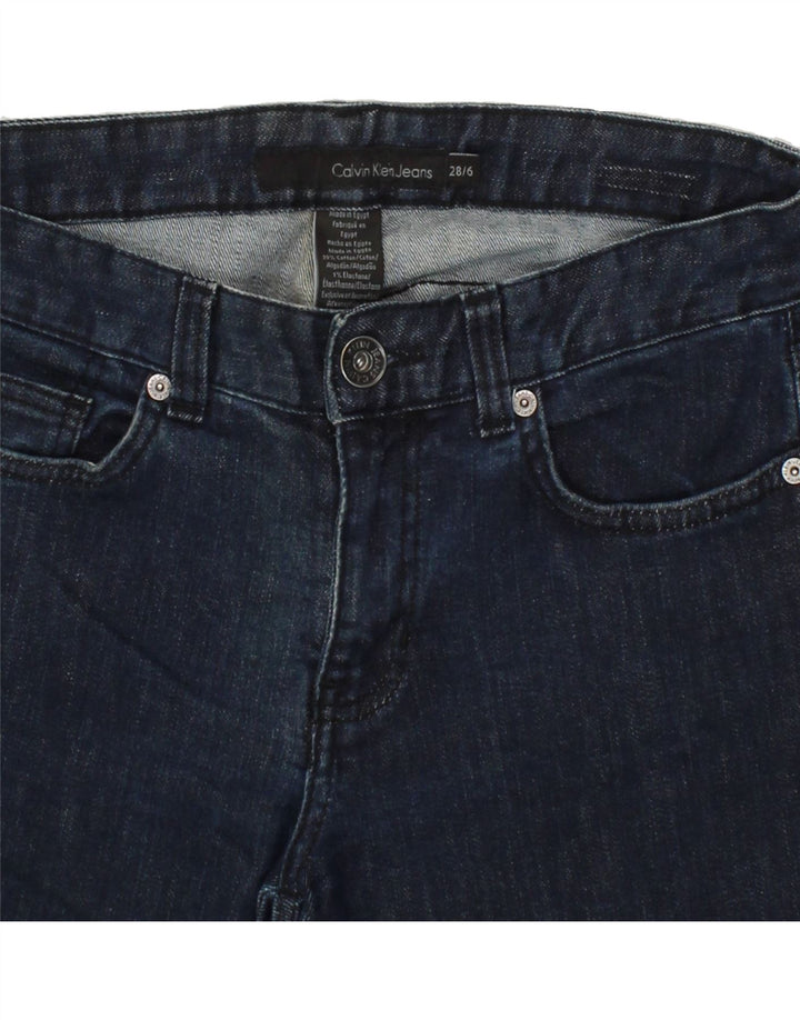 CALVIN KLEIN Womens Slim Jeans US 6 Medium W28 L29 Navy Blue Cotton Vintage Calvin Klein and Second-Hand Calvin Klein from Messina Hembry 