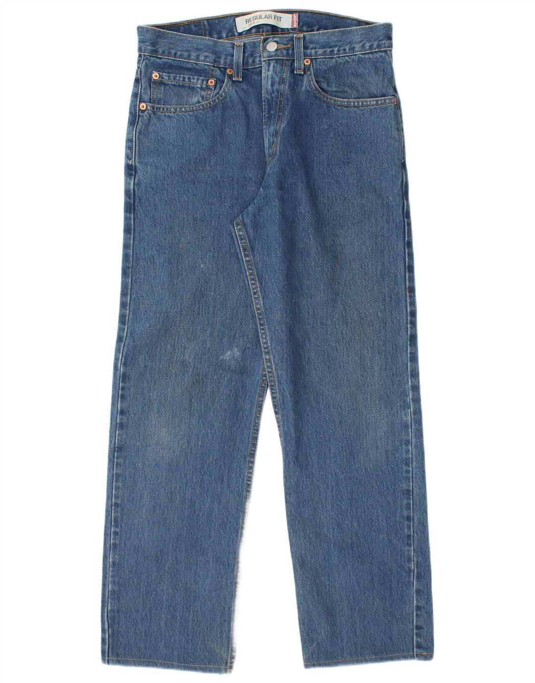 Levi's Mens 505 Regular Fit Straight Jeans W31 L28 Blue Cotton