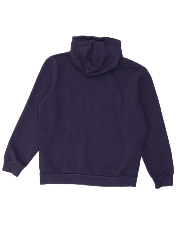 Puma Mens Graphic Hoodie Jumper Medium Navy Blue Cotton