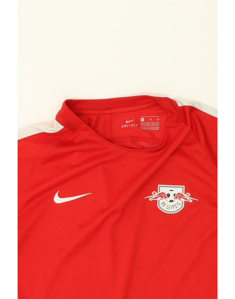 NIKE Boys Dri Fit T-Shirt Top 13-14 Years XL Red Colourblock Polyester | Vintage Nike | Thrift | Second-Hand Nike | Used Clothing | Messina Hembry 