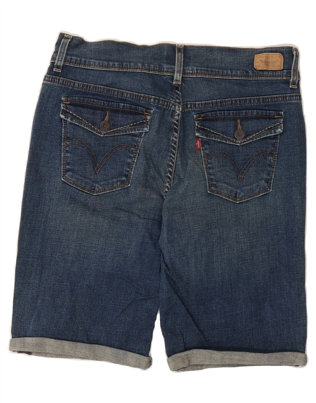 LEVI'S Womens Denim Shorts US 10 Large W32  Navy Blue Cotton Vintage Levi's and Second-Hand Levi's from Messina Hembry 