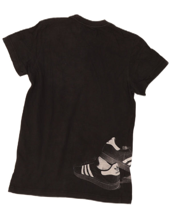 Adidas Mens Graphic T-Shirt Top XS Black Cotton