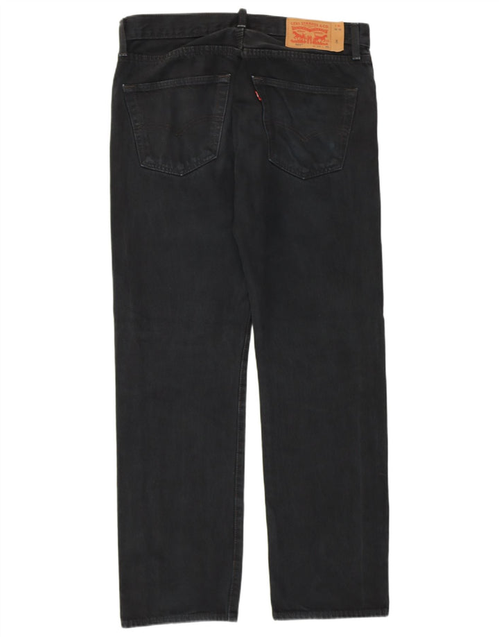 Levi's Mens 501 Straight Jeans W33 L30 Black Cotton