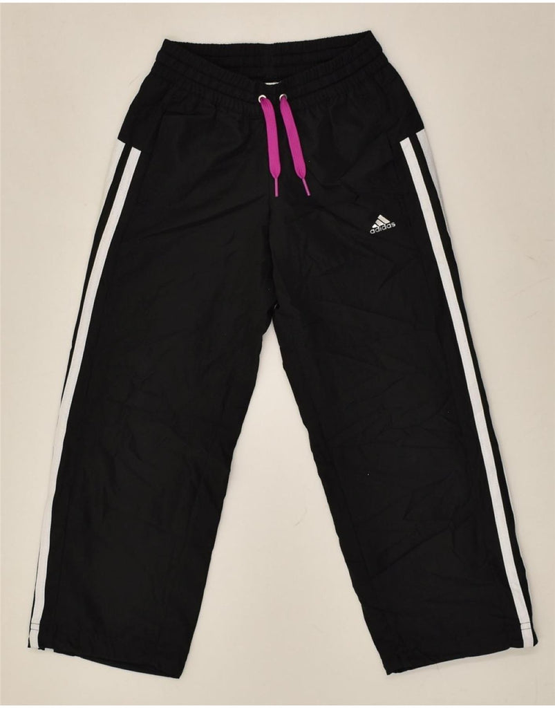 ADIDAS Girls Climalite Tracksuit Trousers 5-6 Years Black Polyester | Vintage Adidas | Thrift | Second-Hand Adidas | Used Clothing | Messina Hembry 