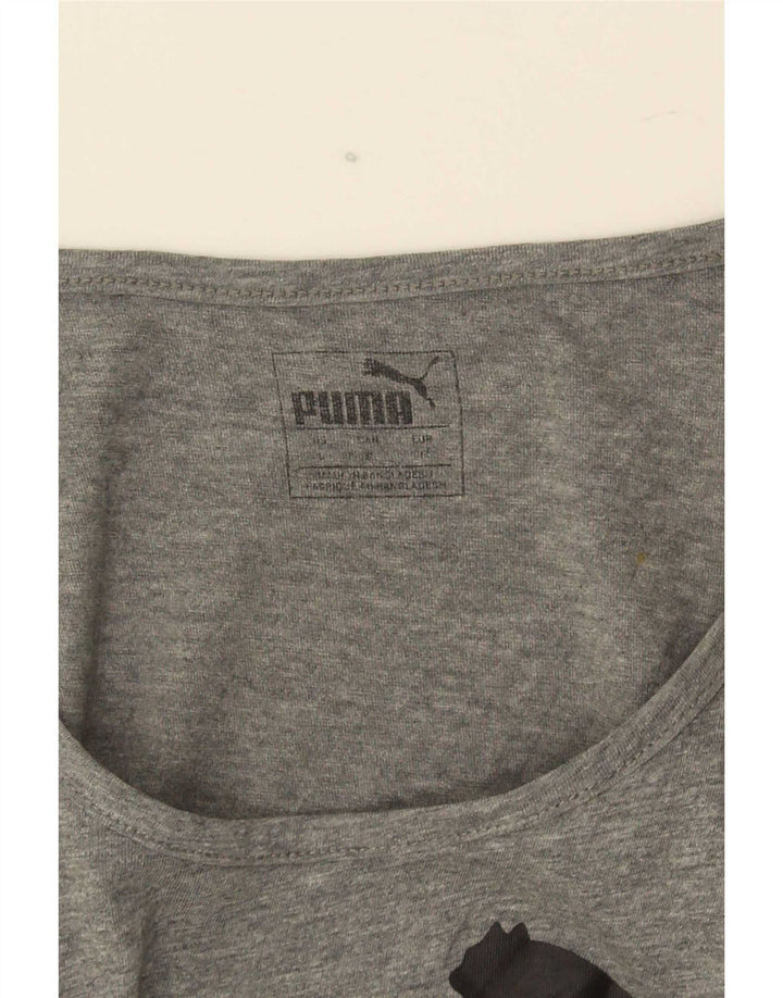 Puma Mens Graphic Vest Top Medium Grey Flecked