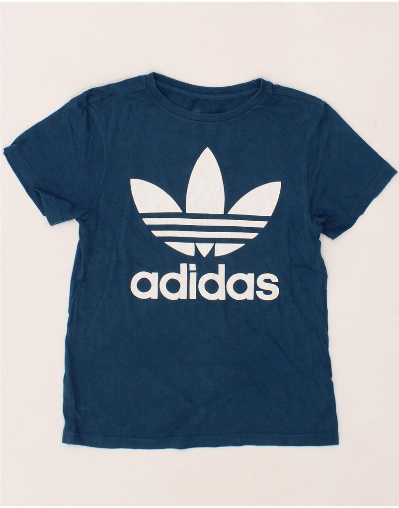 ADIDAS Boys Graphic T-Shirt Top 11-12 Years Medium Navy Blue Cotton Vintage Adidas and Second-Hand Adidas from Messina Hembry 