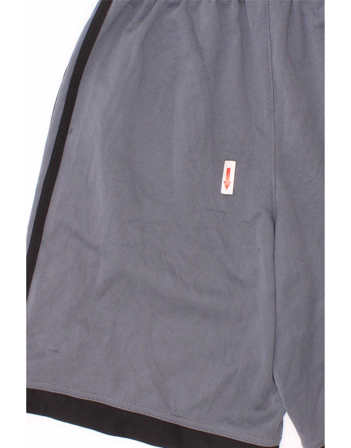 Adidas Boys Sport Shorts 10-11 Years Medium Blue Colourblock Polyester