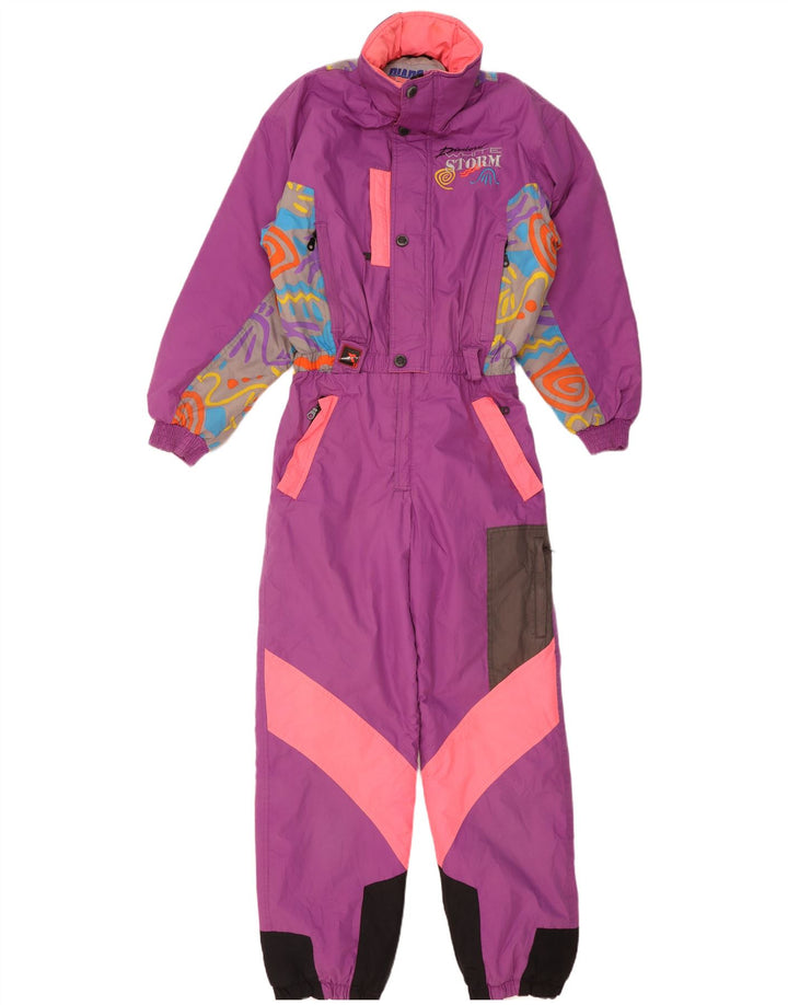 Diadora Womens Hooded Oversized Ski Jumpsuit UK 14 Medium  Purple Polyester
