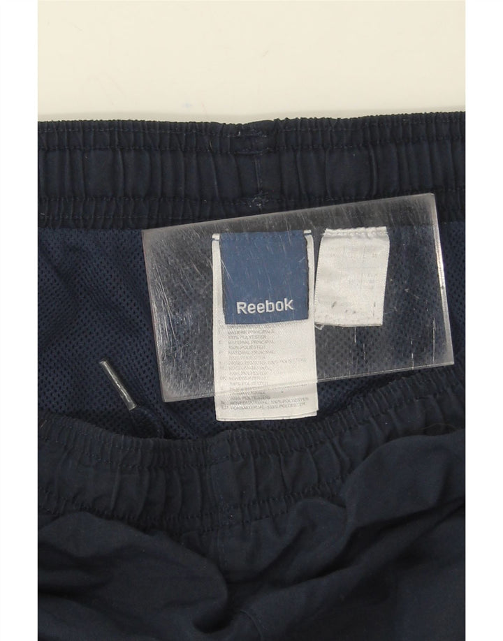 REEBOK Mens Tracksuit Trousers Joggers Medium Navy Blue Polyester Vintage Reebok and Second-Hand Reebok from Messina Hembry 