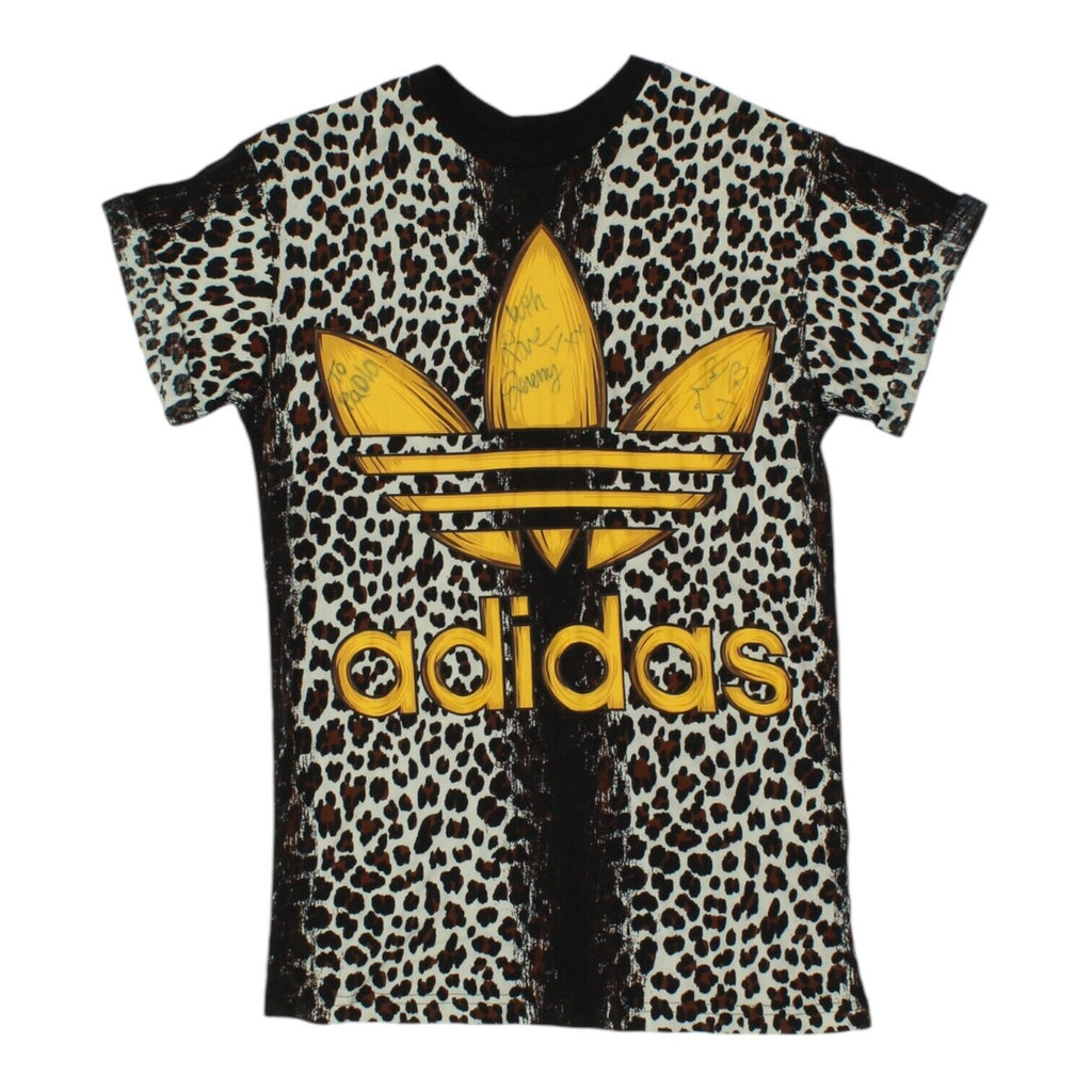 Adidas X Jeremy Scott Signed Leopard Print Mens Tshirt | Designer Streetwear VTG | Vintage Messina Hembry | Thrift | Second-Hand Messina Hembry | Used Clothing | Messina Hembry 