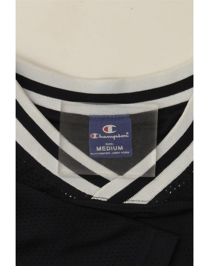 Champion Womens Graphic T-Shirt Top UK 14 Medium Black