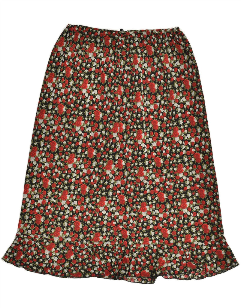 VINTAGE Womens Midi Skirt W28 Medium Red Floral | Vintage Vintage | Thrift | Second-Hand Vintage | Used Clothing | Messina Hembry 