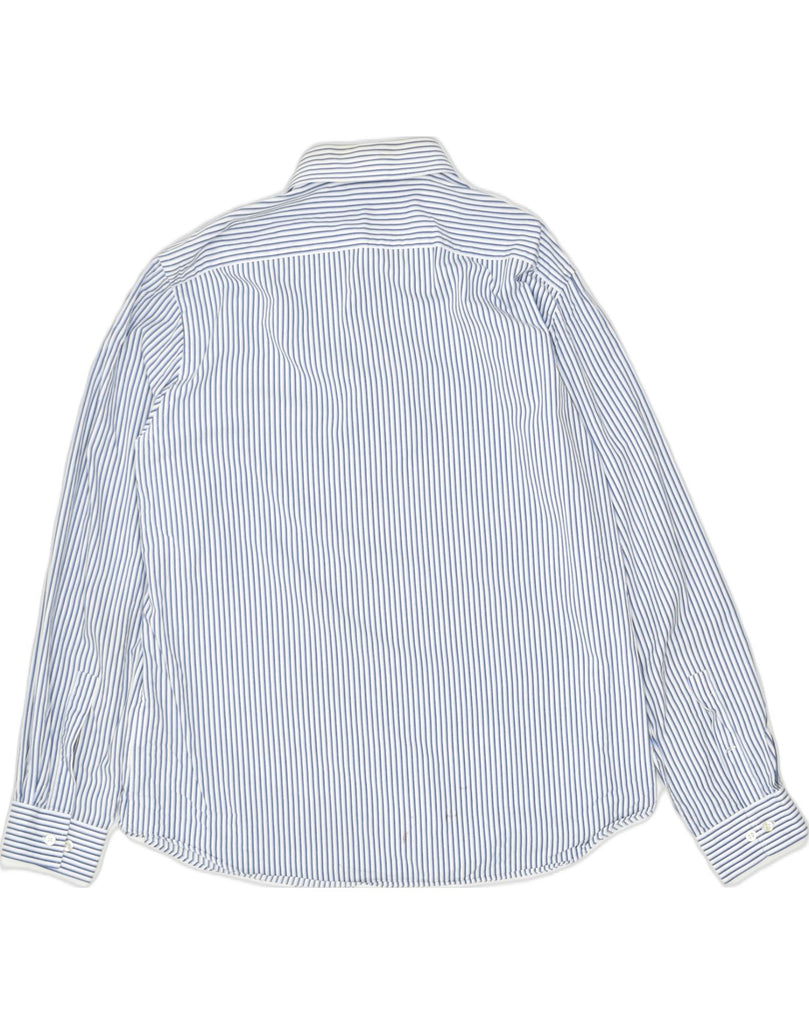 MICHAEL KORS Mens Shirt Size 17 XL Blue Pinstripe Cotton | Vintage | Thrift | Second-Hand | Used Clothing | Messina Hembry 