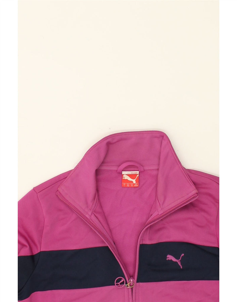 PUMA Girls Tracksuit Top Jacket 11-12 Years Large  Pink Polyester | Vintage Puma | Thrift | Second-Hand Puma | Used Clothing | Messina Hembry 