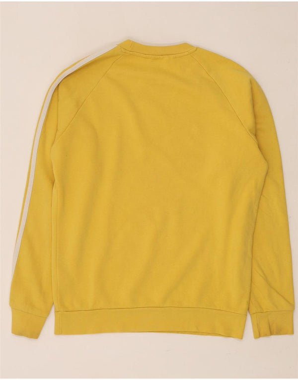 Adidas Mens Loose Fit Sweatshirt Jumper XS Yellow Cotton