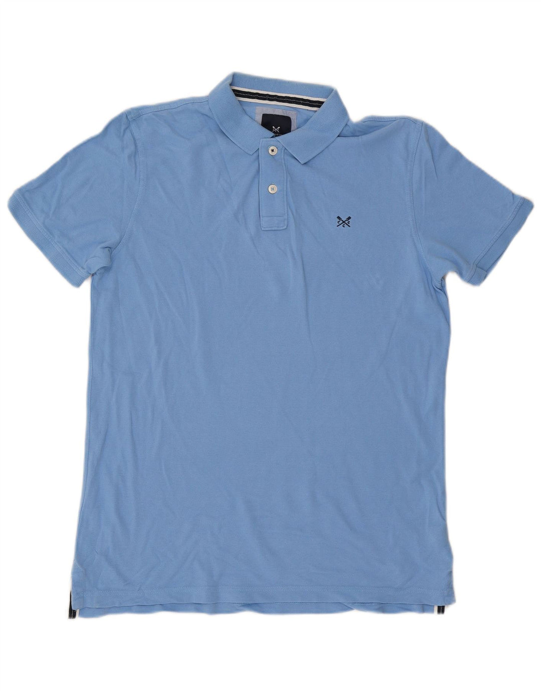 Crew Clothing Mens Polo Shirt Large Blue Cotton