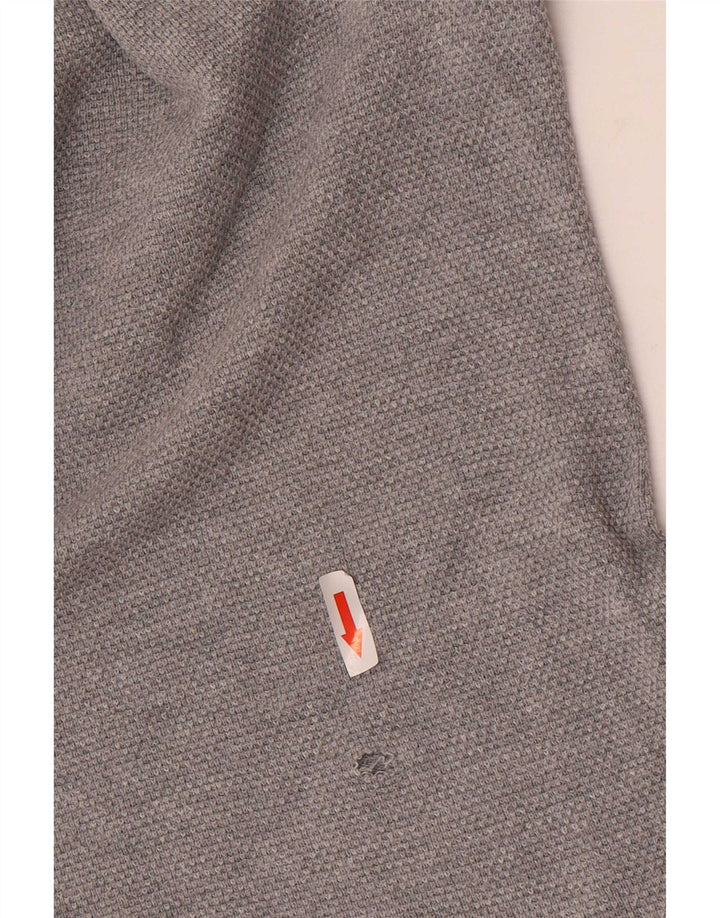 Fred Mello Mens V-Neck Jumper Sweater Medium Grey