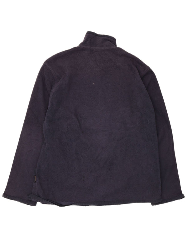Adidas Mens Fleece Jacket UK 42/44 Large Navy Blue Polyester