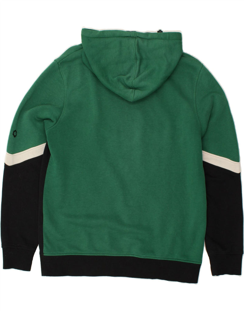 JACK & JONES Mens Hoodie Jumper XL Green Colourblock Polyester | Vintage Jack & Jones | Thrift | Second-Hand Jack & Jones | Used Clothing | Messina Hembry 