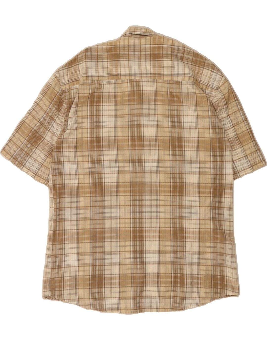CAMEL ACTIVE Mens Short Sleeve Shirt Medium Beige Check Cotton Vintage Camel Active and Second-Hand Camel Active from Messina Hembry 