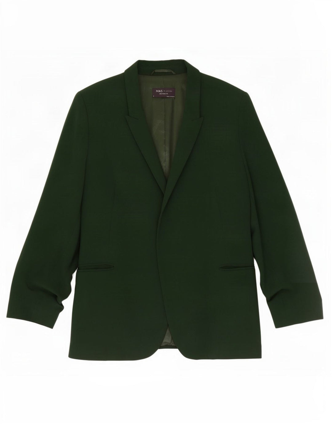 Marks & Spencer Womens 3/4 Sleeve Open Blazer Jacket UK 12 Medium Green