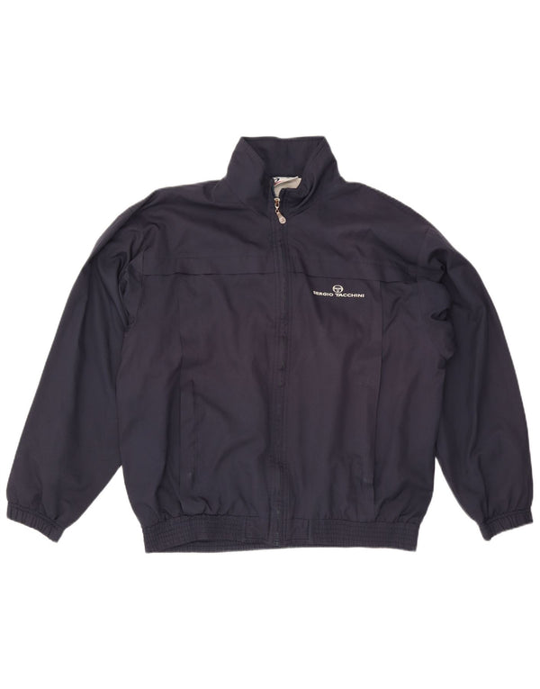 Sergio Tacchini Mens Tracksuit Top Jacket Large Navy Blue
