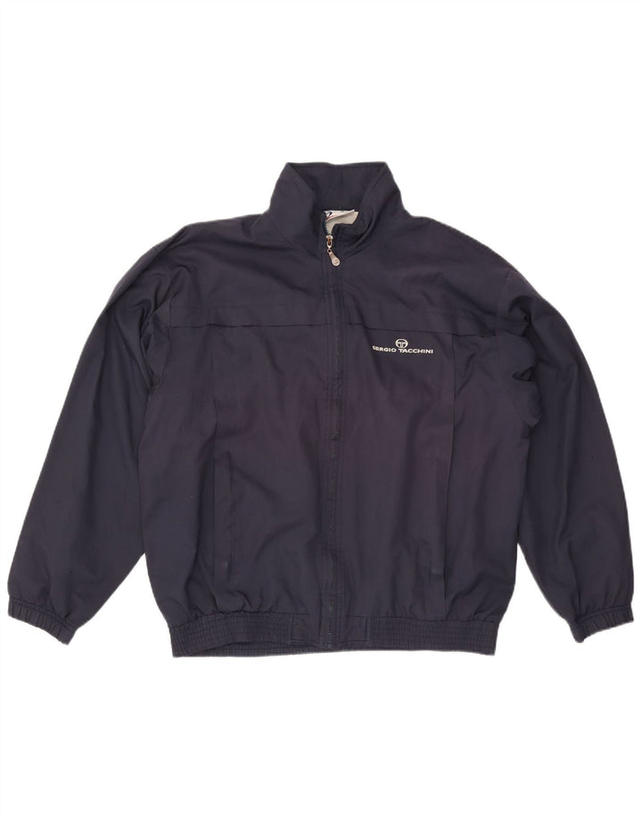 Sergio Tacchini Mens Tracksuit Top Jacket Large Navy Blue