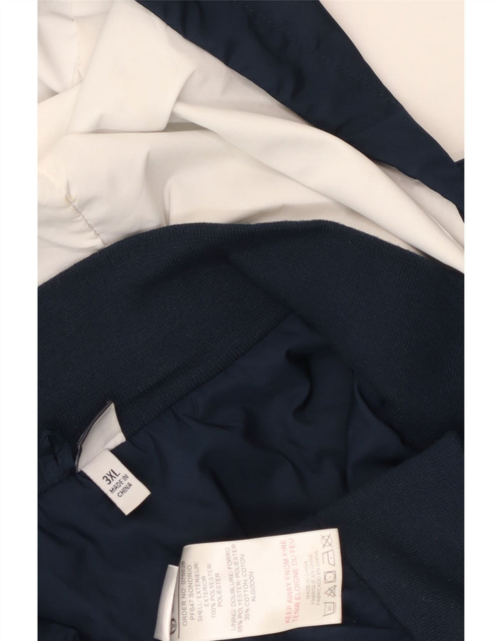 Sergio Tacchini Mens Hooded Tracksuit Top Jacket 3XL Navy Blue Polyester