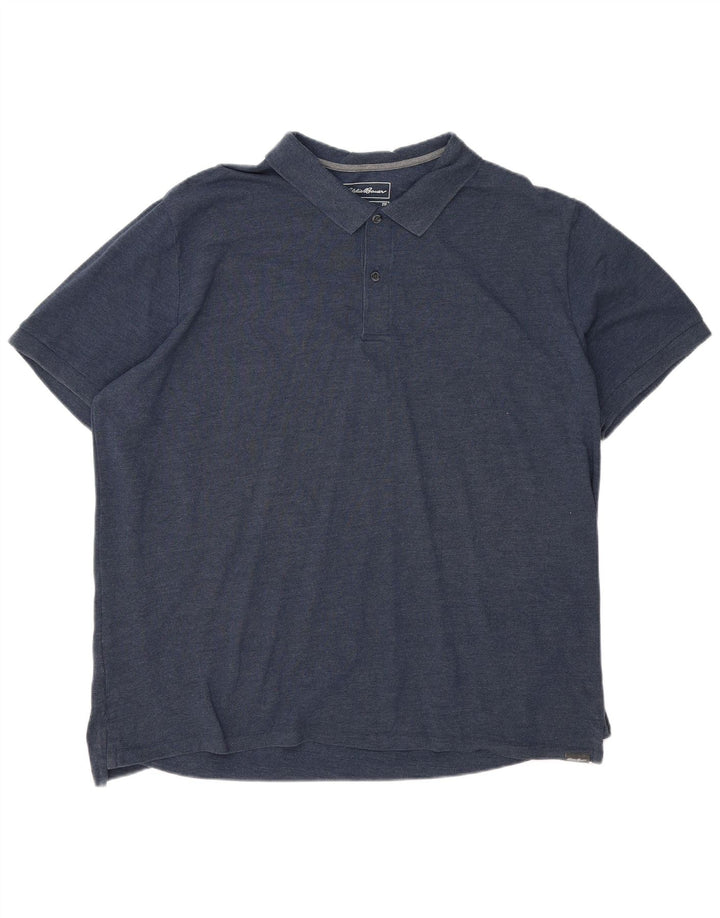 Eddie Bauer Mens Polo Shirt 2XL Navy Blue Cotton