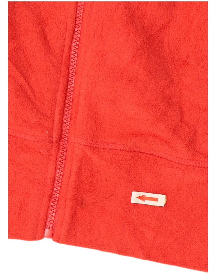 CALVIN KLEIN Womens Graphic Fleece Jacket UK 10 Small Orange Polyester