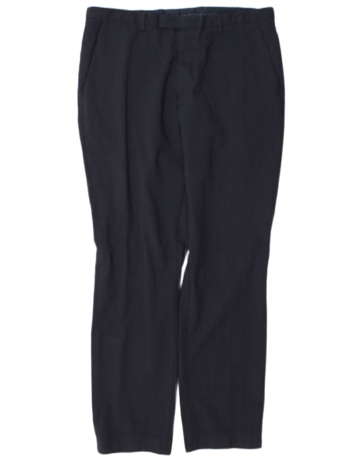 Hugo Boss Mens Slim Suit Trousers W34 L31 Navy Blue